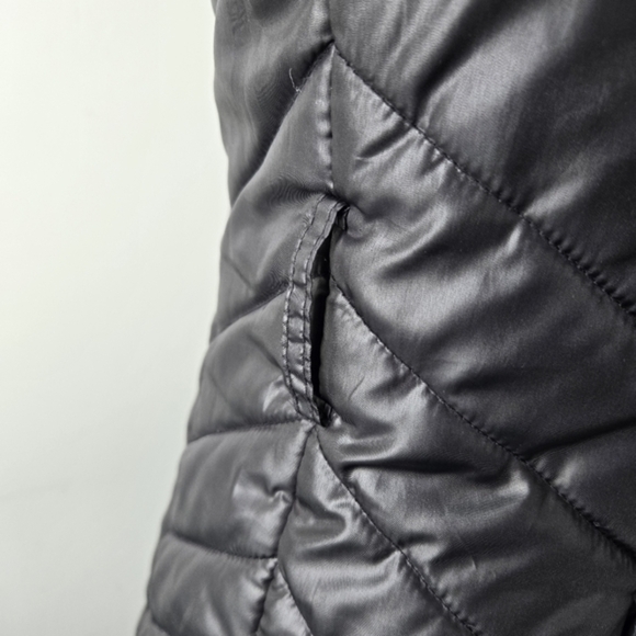 Mossimo Women's Long Black Hooded Puffer‎ Coat Small - Picture 5 of 16